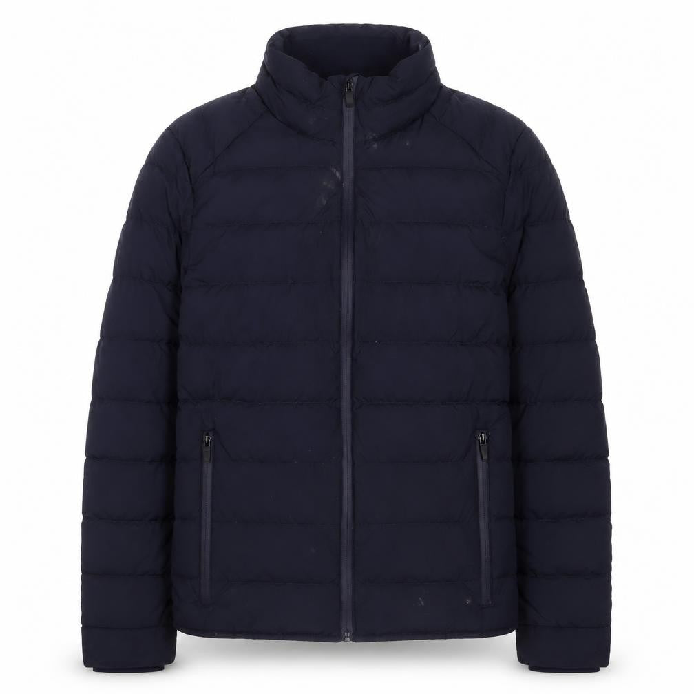 Zara Mens Blue Quilted Jacket Size S Zip - Zip Pockets