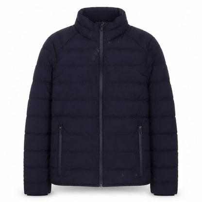 Zara Mens Blue Quilted Jacket Size S Zip - Zip Pockets