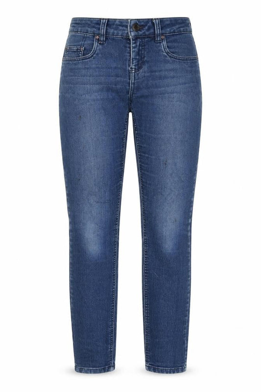 Samara Womens Blue Cotton Straight Jeans Size 10 L30 in Slim Zip