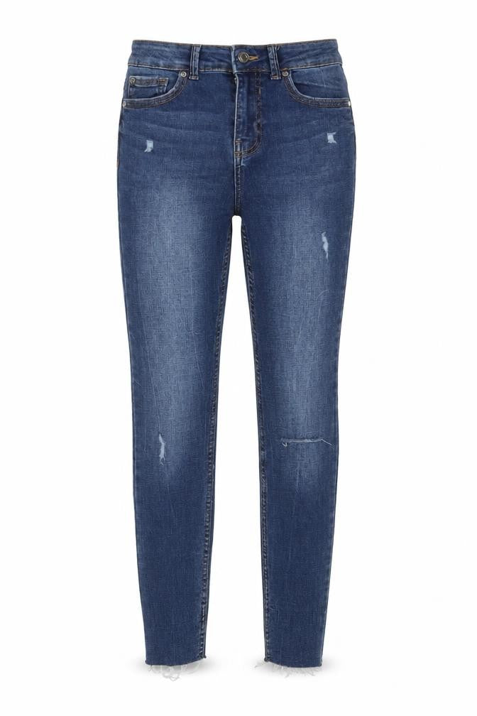 Denim & Co. Womens Blue Cotton Skinny Jeans Size 8 L28 in Regular Zip