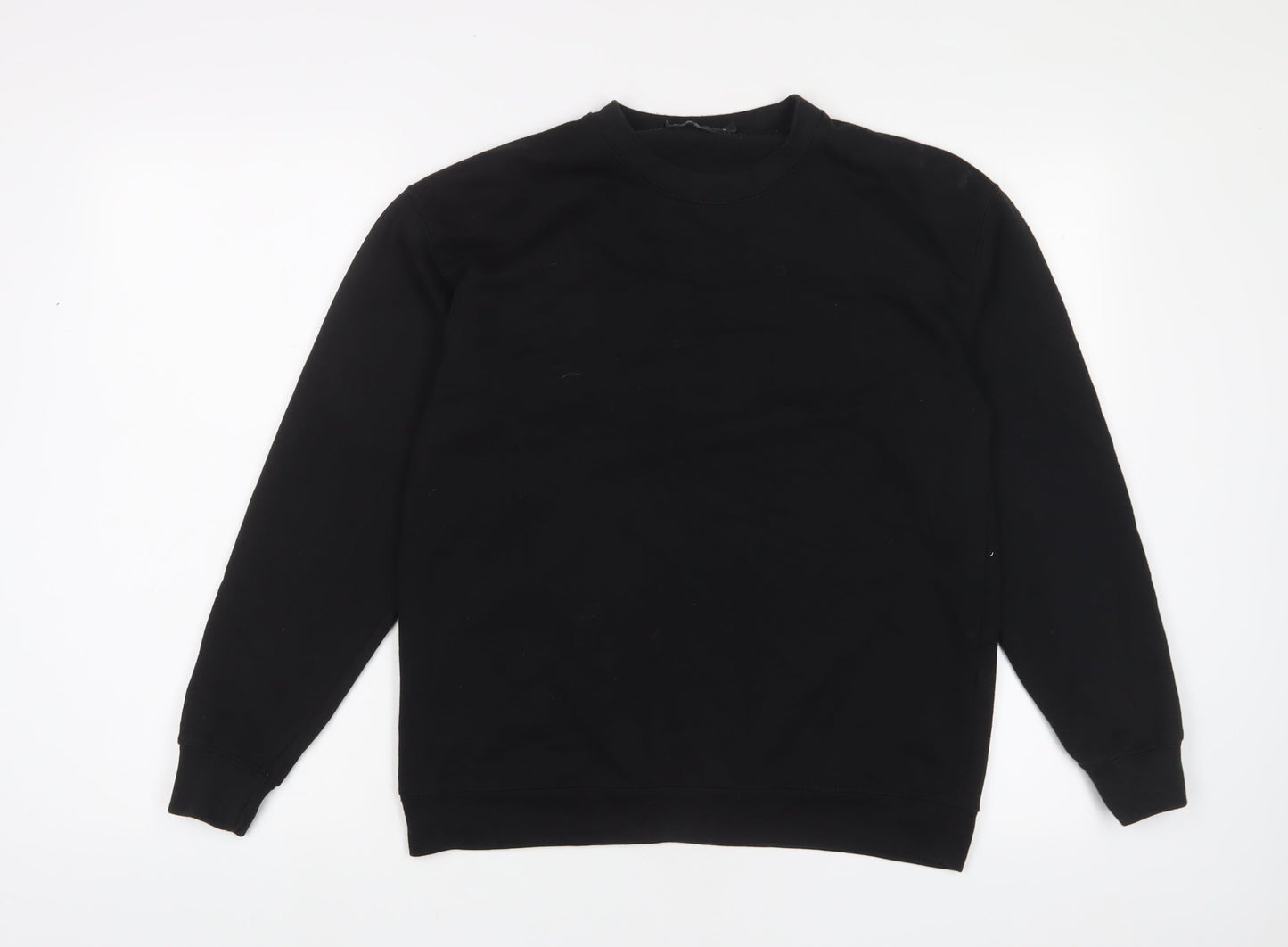 Boohoo Mens Black Cotton Pullover Sweatshirt Size S