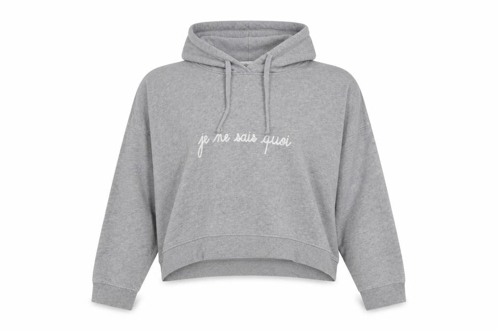 Maison Labiche Womens Grey Cotton Pullover Hoodie Size S Pullover - Cropped