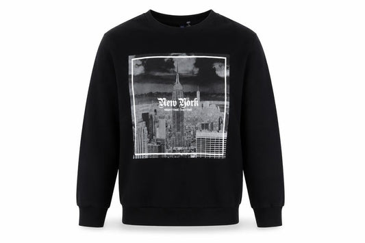 H&M Mens Black Cotton Pullover Sweatshirt Size M - New York