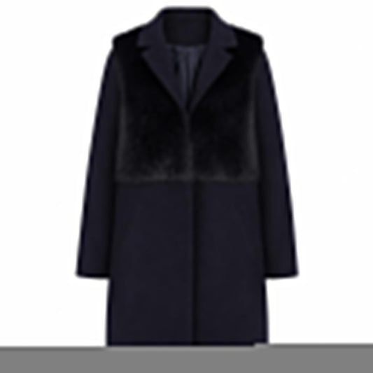 Topshop Womens Blue Overcoat Coat Size 6 Snap