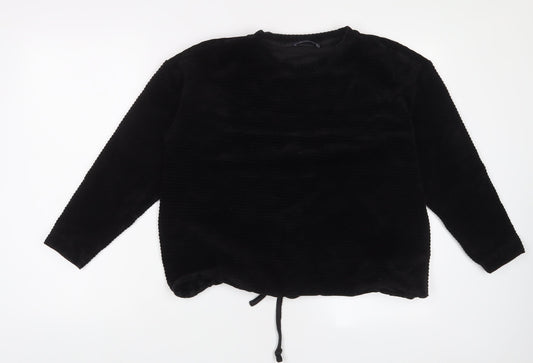Marks and Spencer Womens Black Cotton Pullover Sweatshirt Size 10 Pullover