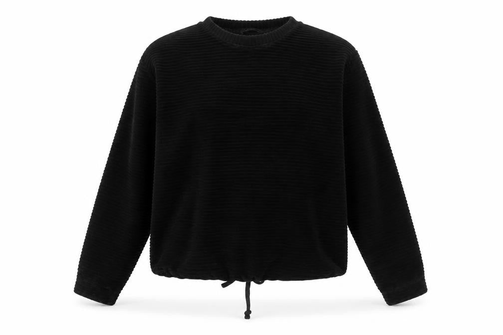 Marks & Spencer Womens Black Cotton Pullover Sweatshirt Size 10 Pullover