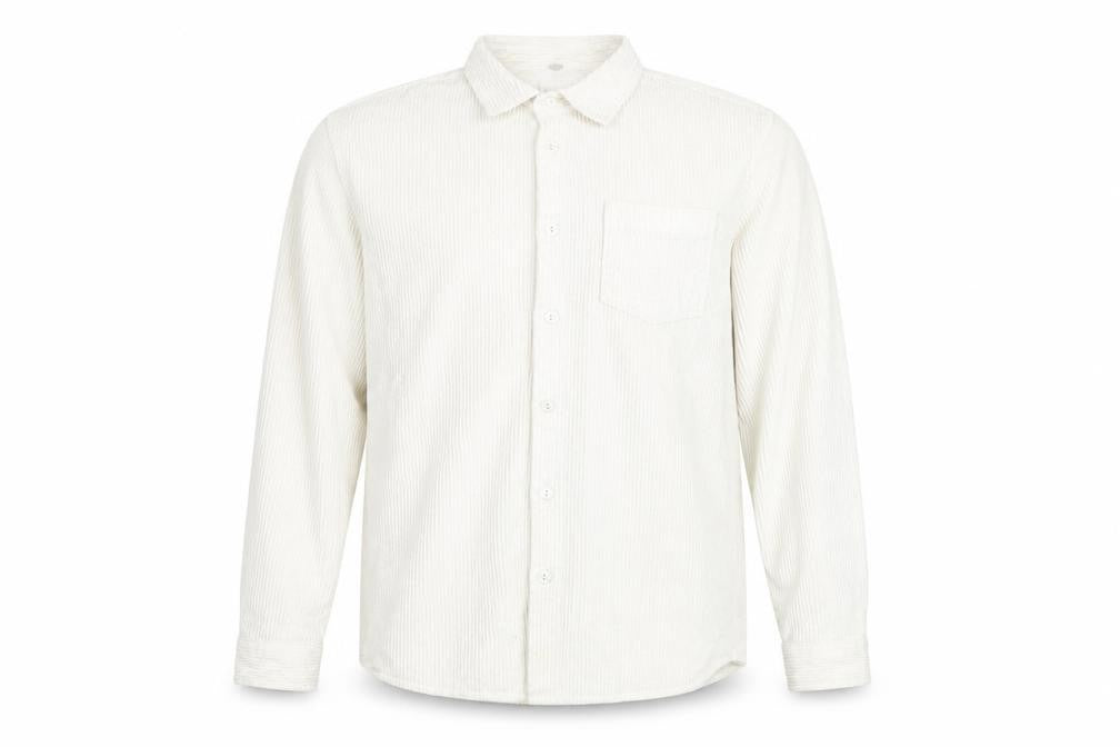 River Island Mens White Cotton Button-Up Size M Collared Button