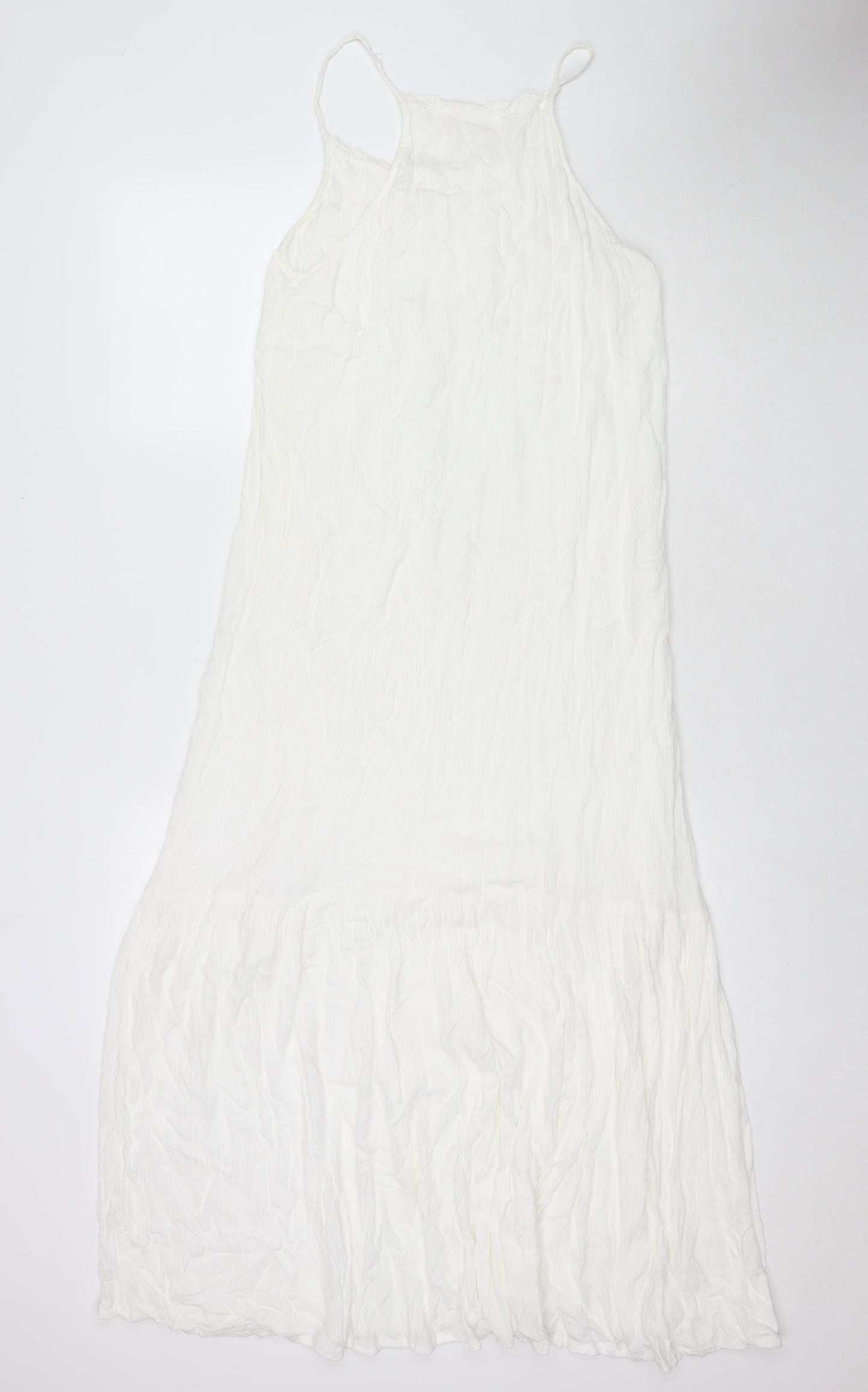 Kaffe Womens White Viscose Maxi Size 12 Square Neck Pullover