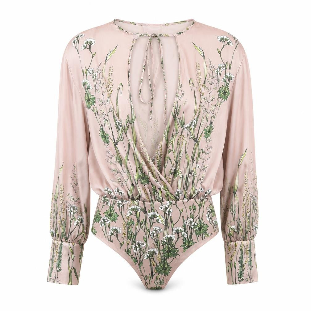 Zara Womens Beige Floral Polyester Playsuit One-Piece Size S Pullover