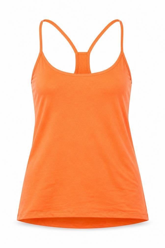 Goodmove Womens Orange Polyester Camisole Tank Size 12 Round Neck Pullover