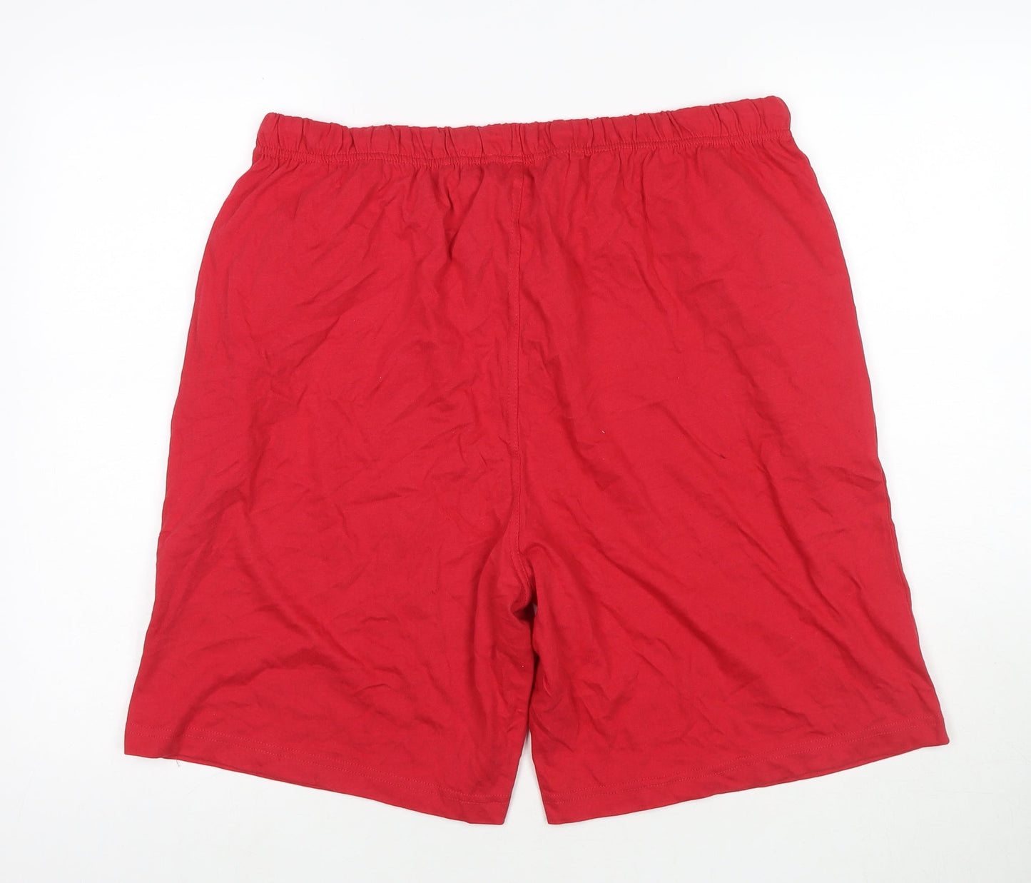 American Sweetheart Womens Red Cotton Utility Shorts Size L L8 in Regular Drawstring