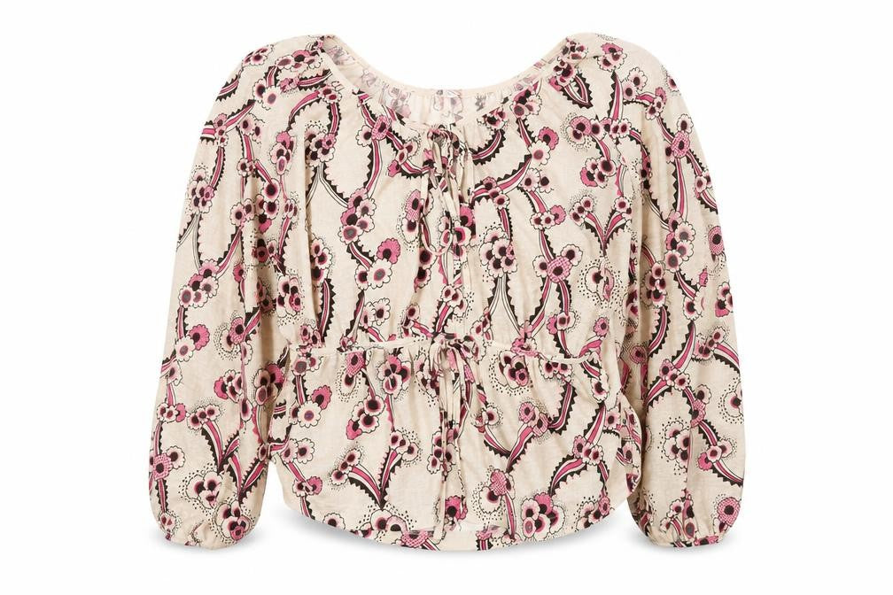 NEXT Womens Beige Floral Polyester Basic Blouse Size 14 V-Neck