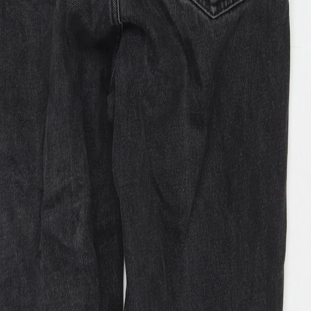 Weekday Womens Black Cotton Mom Jeans Size 31 in L30 in Regular Zip