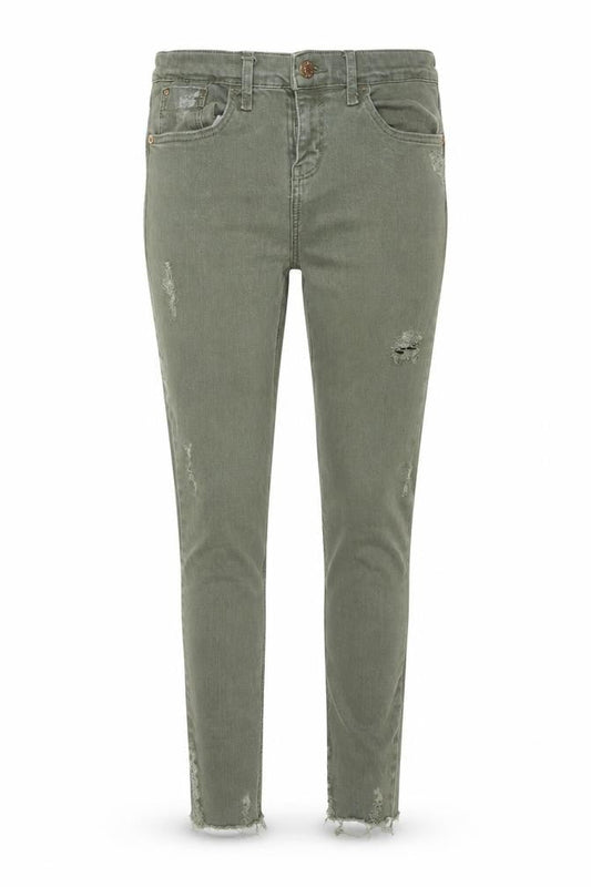 River Island Womens Green Cotton Skinny Jeans Size 10 L27 in Regular Zip