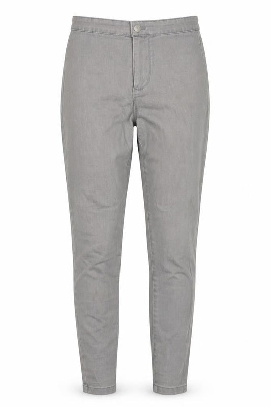 Front view of Denim & Co. women’s grey cotton skinny jeans, size UK 8, 27-inch leg regular zip