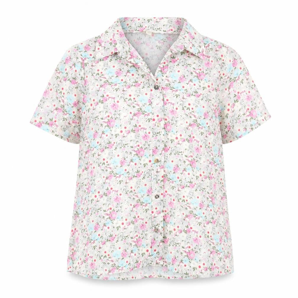 Nougat Womens Multicoloured Floral Polyester Basic Blouse Size XL Collared