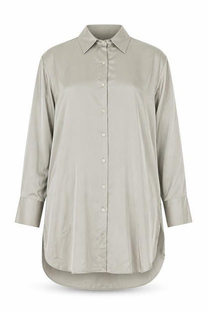 Zara Womens Green Polyester Basic Button-Up Size S Collared