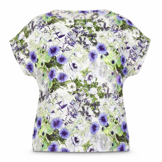 Code Code Code Womens Multicoloured Floral Polyester Basic T-Shirt Size XL Round Neck