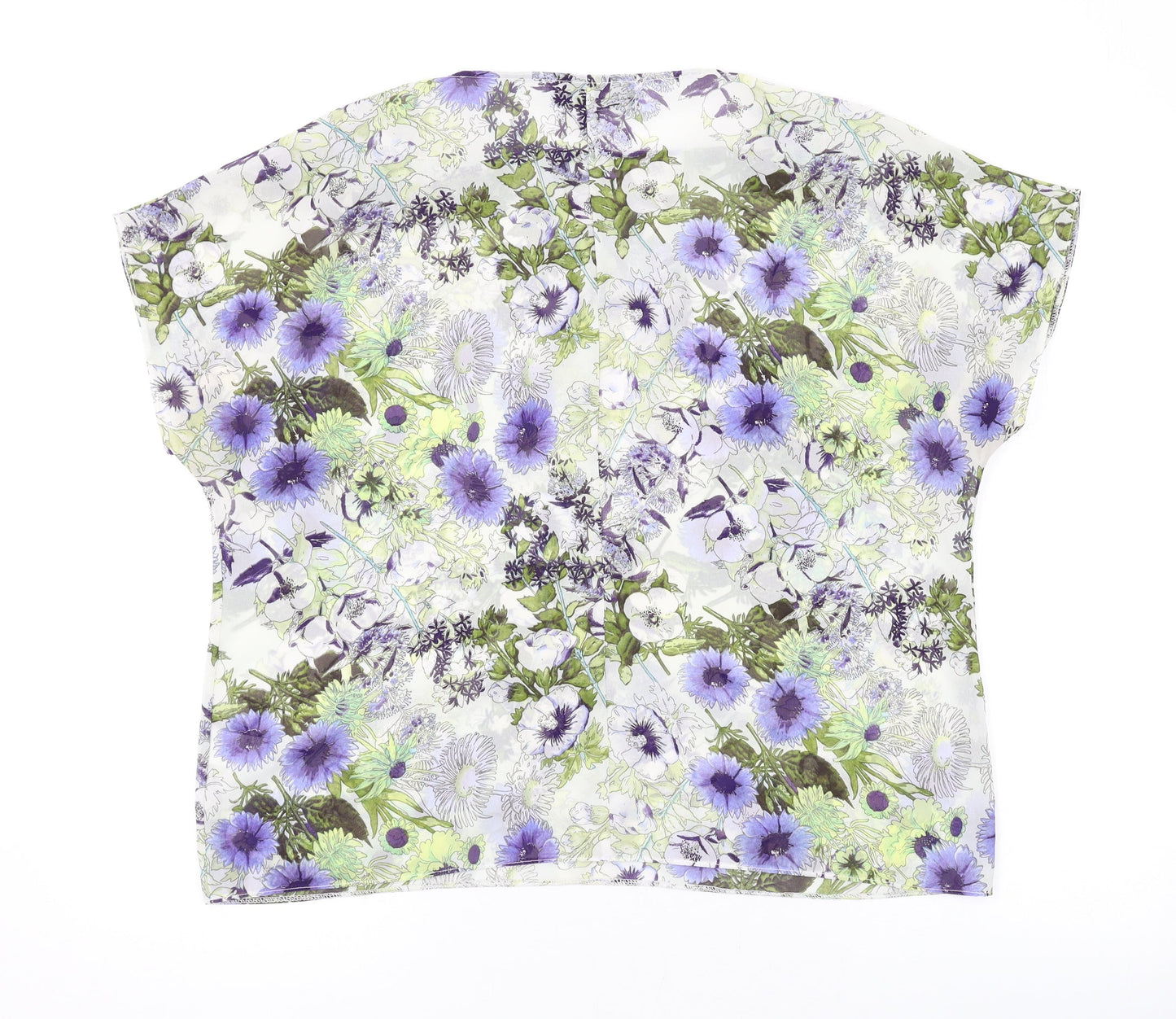 Code Code Code Womens Multicoloured Floral Polyester Basic T-Shirt Size XL Round Neck