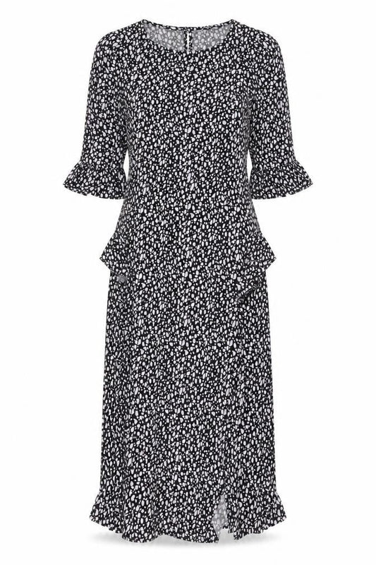 Dorothy Perkins Womens Purple Geometric Polyester Maxi Size 10 Round Neck Zip