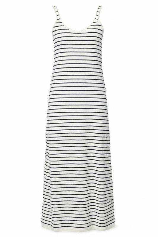 Zara Womens Ivory Striped Acrylic Maxi Size S Scoop Neck Pullover