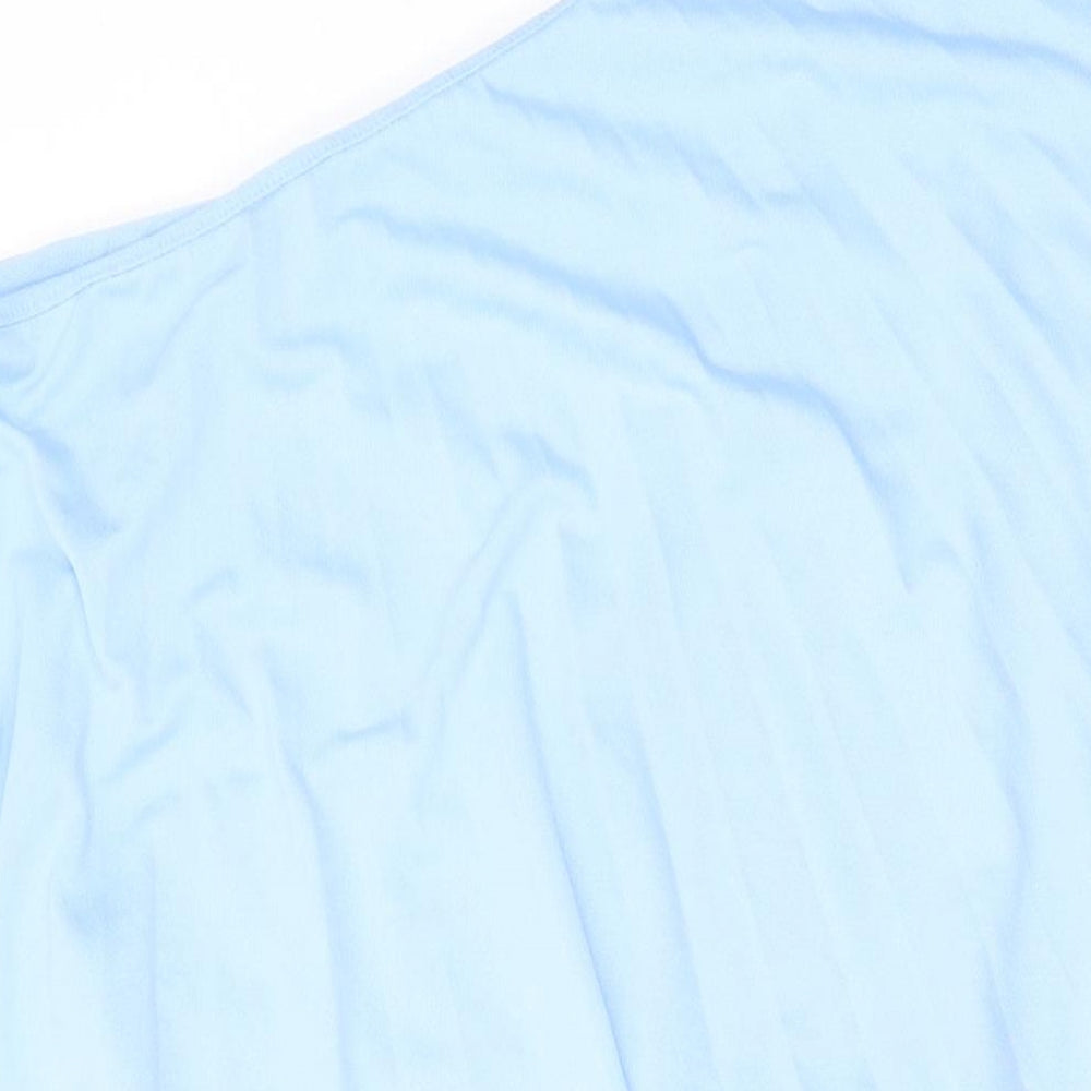 ASOS Womens Blue Polyester A-Line Size 14 Off the Shoulder Pullover
