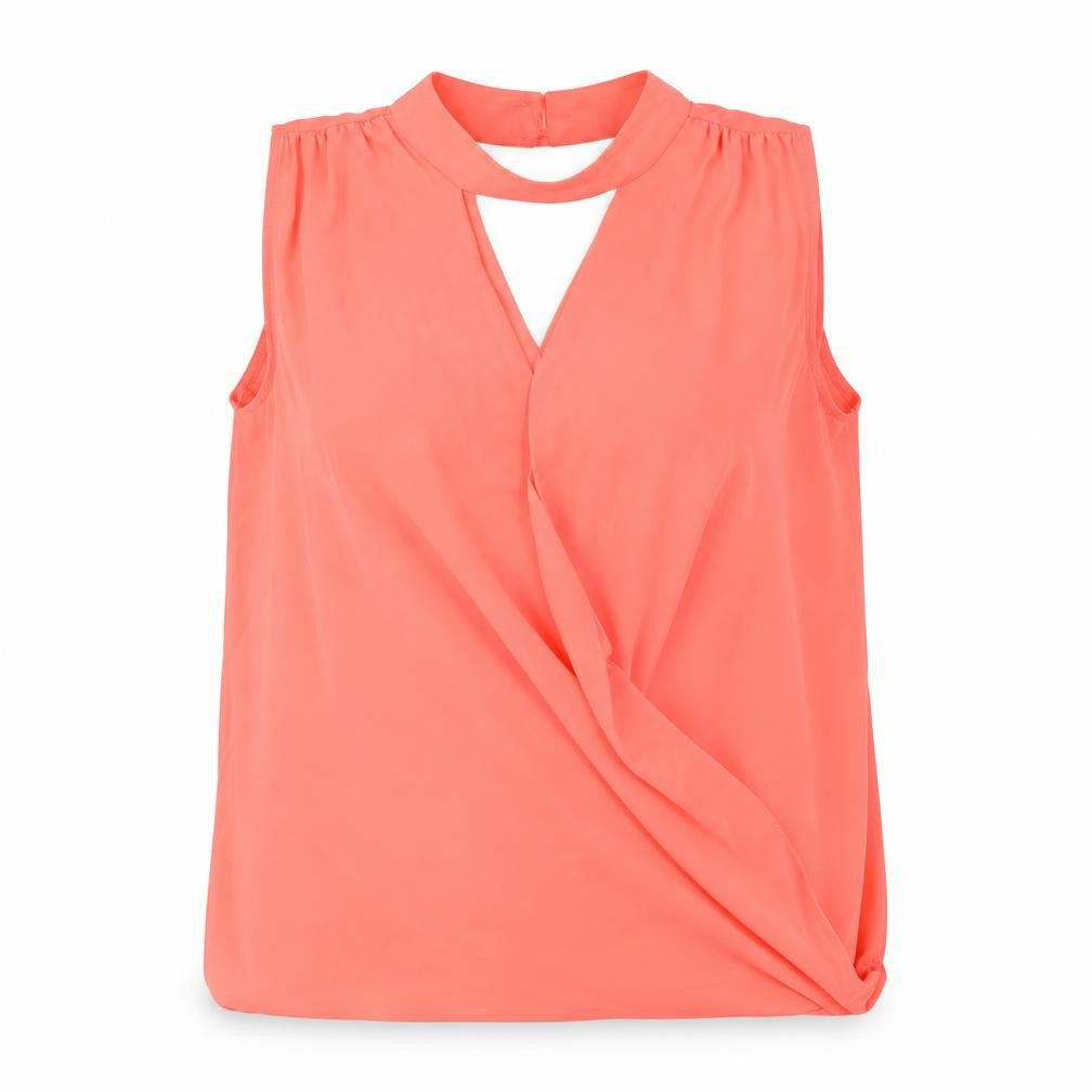 New Look Womens Orange Polyester Basic Tank Size 8 Halter