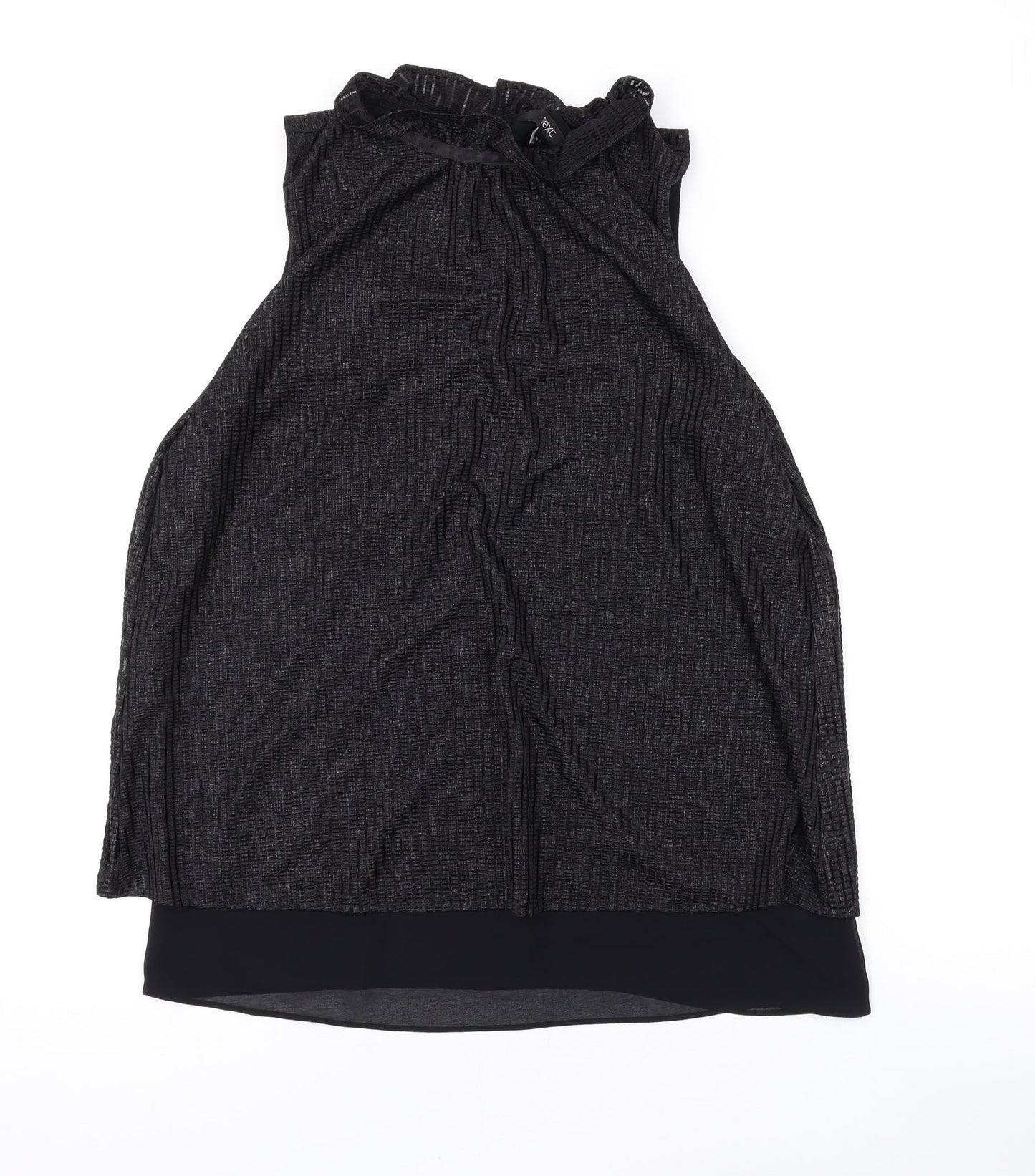 NEXT Womens Black Polyester Basic Tank Size 10 Mock Neck