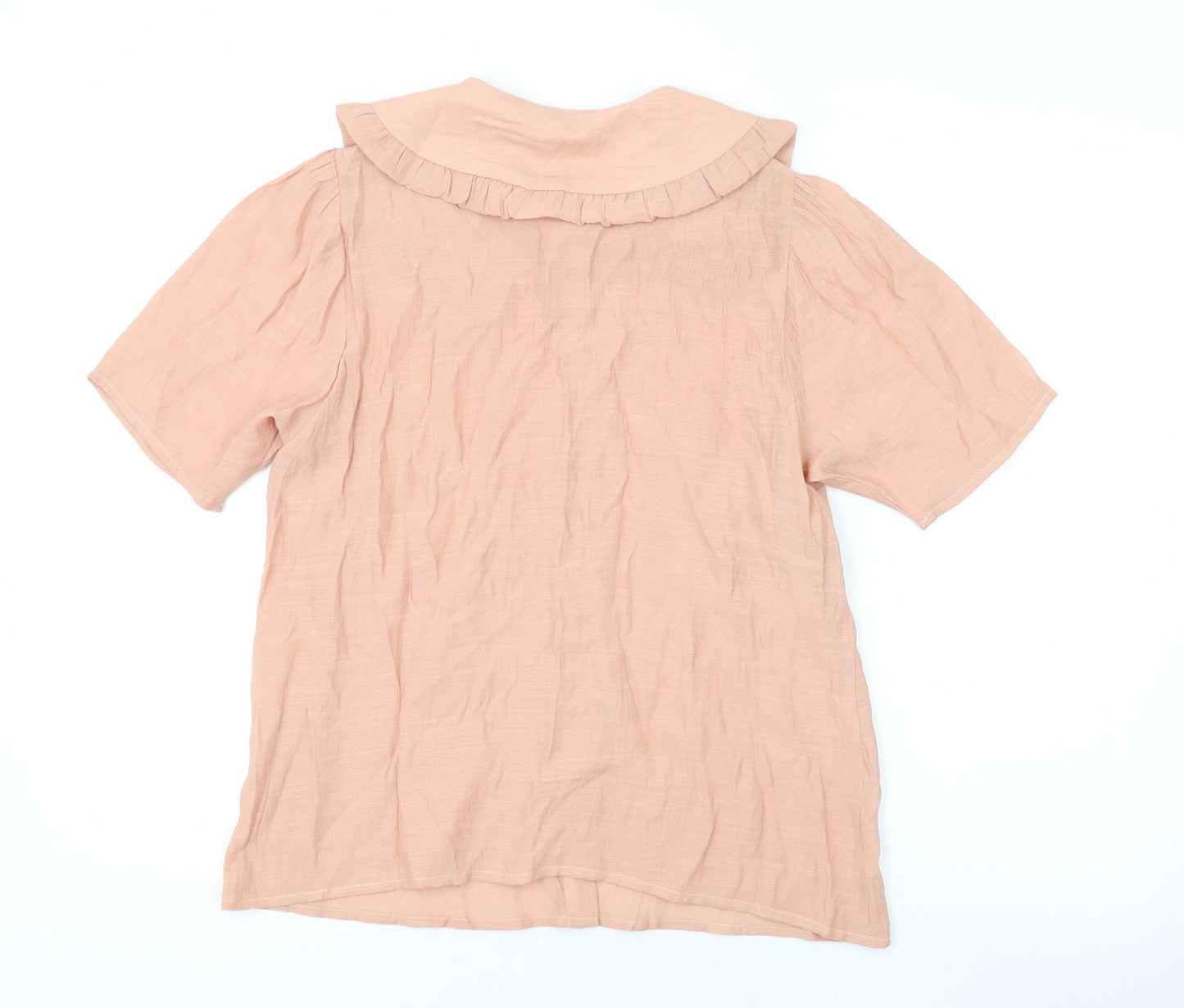 Sofie Schnoor Womens Pink Polyester Basic Button-Up Size XS Collared