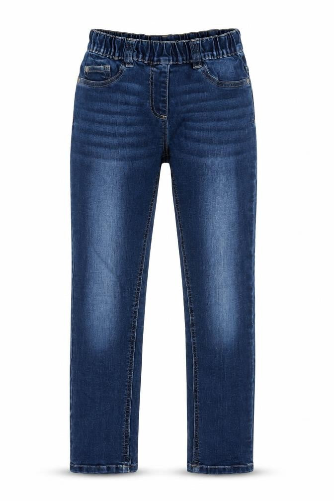 Next Girls Blue Cotton Straight Jeans Size 11 Years L25 in Regular