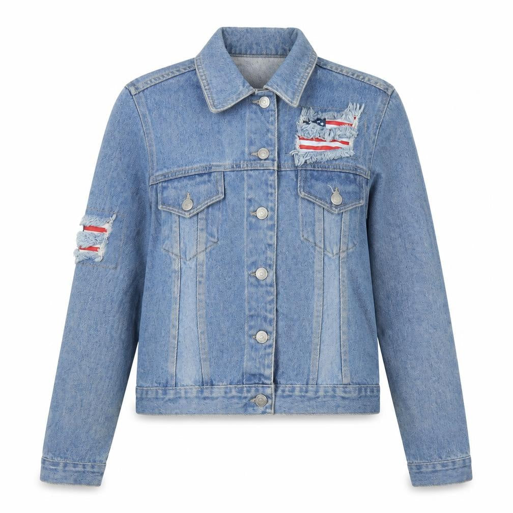Zoe Womens Blue Jacket Size 10 Button