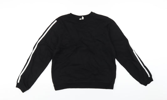 ASOS Womens Black Cotton Pullover Sweatshirt Size 10 Pullover