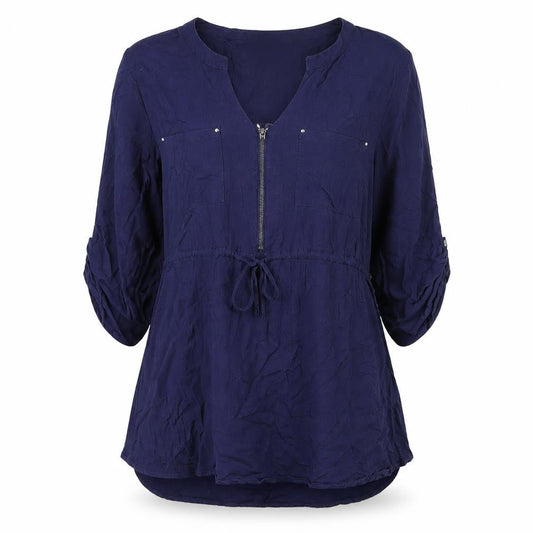 Torrid Womens Blue Viscose Basic T-Shirt Size 10 V-Neck