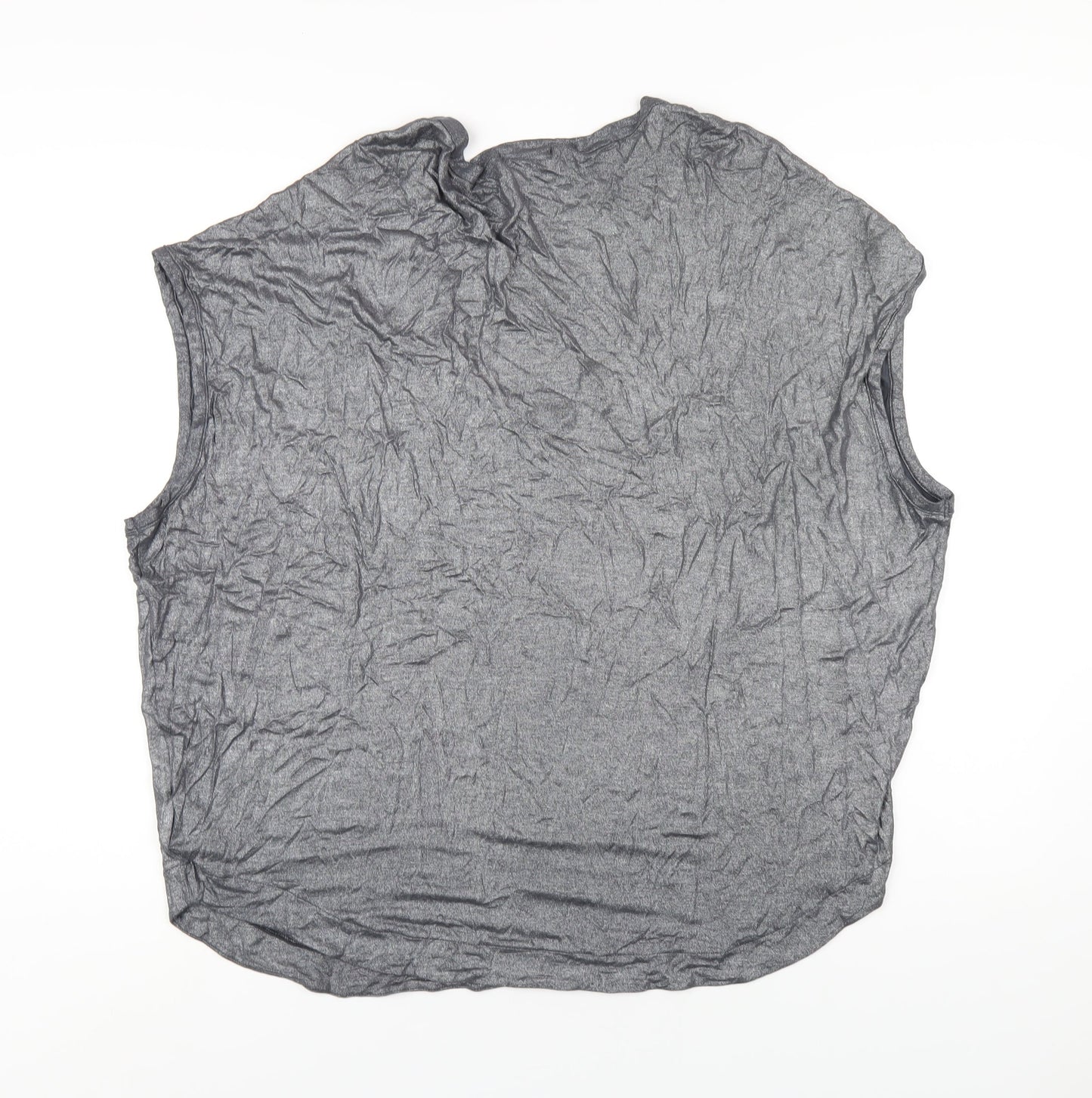 Gap Womens Silver Viscose Basic T-Shirt Size XL V-Neck