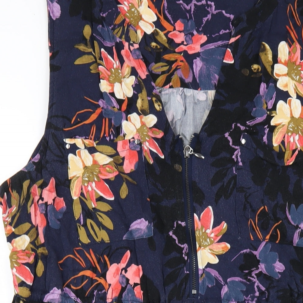 Torrid Womens Multicoloured Floral Viscose A-Line Size 12 V-Neck Pullover