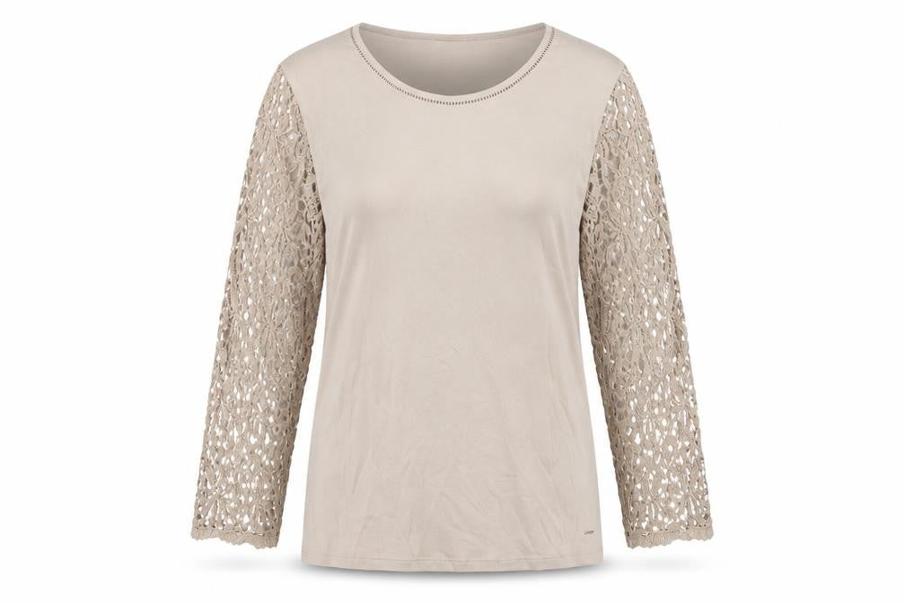 Country Casuals Womens Beige Cotton Basic T-Shirt Size M Round Neck