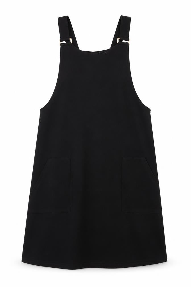 New Look Womens Black Polyester A-Line Size 8 Round Neck Pullover