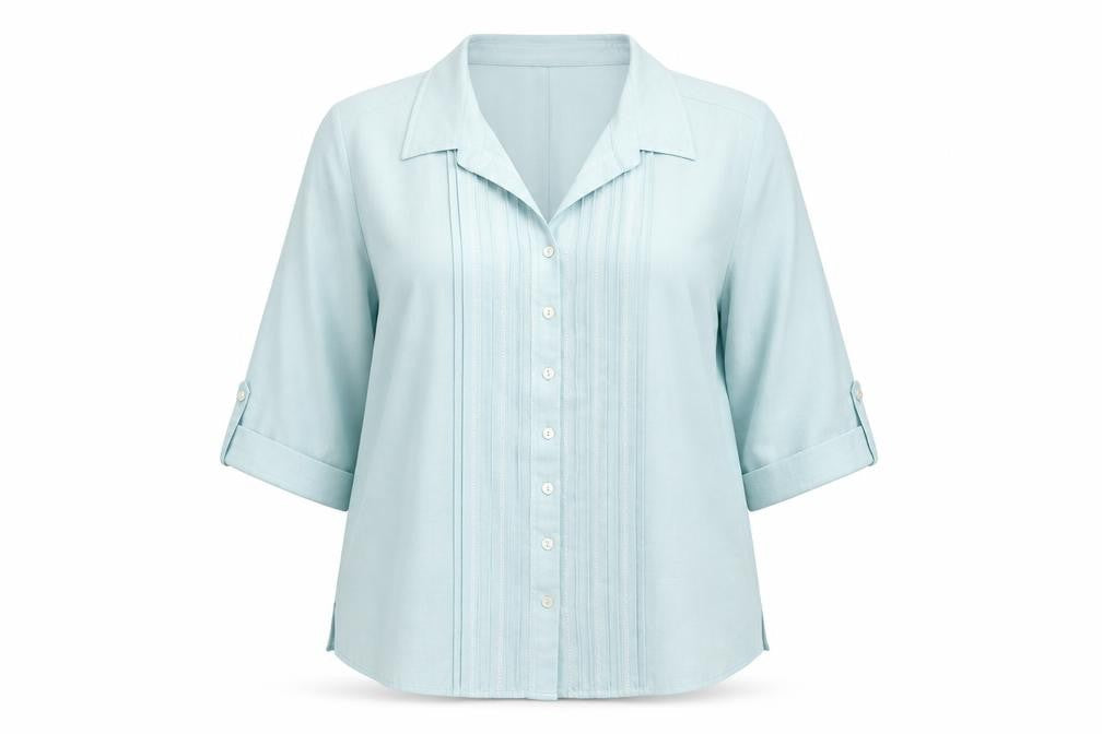 Bonmarché Womens Blue Polyester Basic Button-Up Size 22 Collared