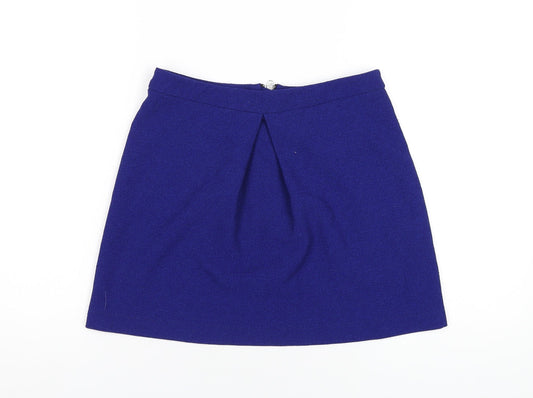 New Look Girls Blue Polyester A-Line Skirt Size 12-13 Years Regular Zip