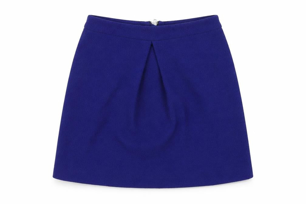 New Look Girls Blue Polyester A-Line Skirt Size 12-13 Years Regular Zip
