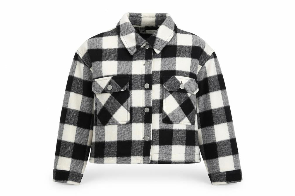 Zara Womens Black Geometric Jacket Size L Button