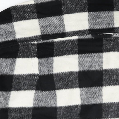 Zara Womens Black Geometric Jacket Size L Button