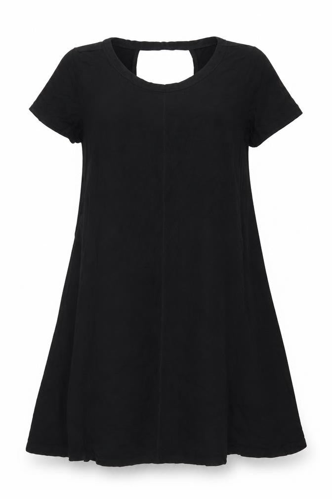 Marks & Spencer Womens Black Viscose Shift Size 14 Round Neck Pullover