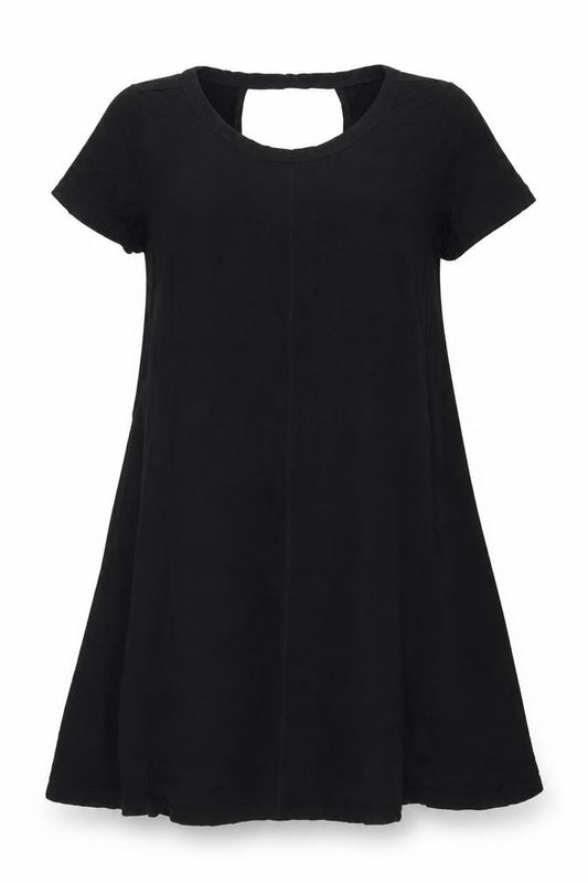 Marks & Spencer Womens Black Viscose Shift Size 14 Round Neck Pullover