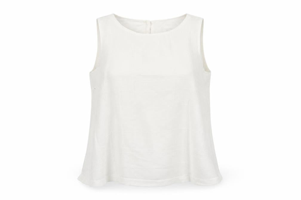 Klass Womens White Polyester Basic T-Shirt Size 14 Scoop Neck