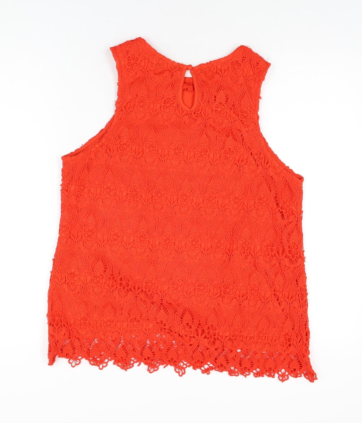 Dorothy Perkins Womens Red Polyester Basic T-Shirt Size 16 Round Neck