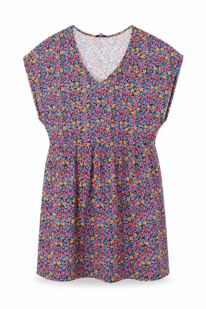 Tezenis Womens Multicoloured Floral Cotton Shift Size L V-Neck Pullover