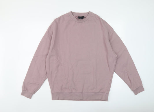 ASOS Womens Pink Cotton Pullover Sweatshirt Size S Pullover