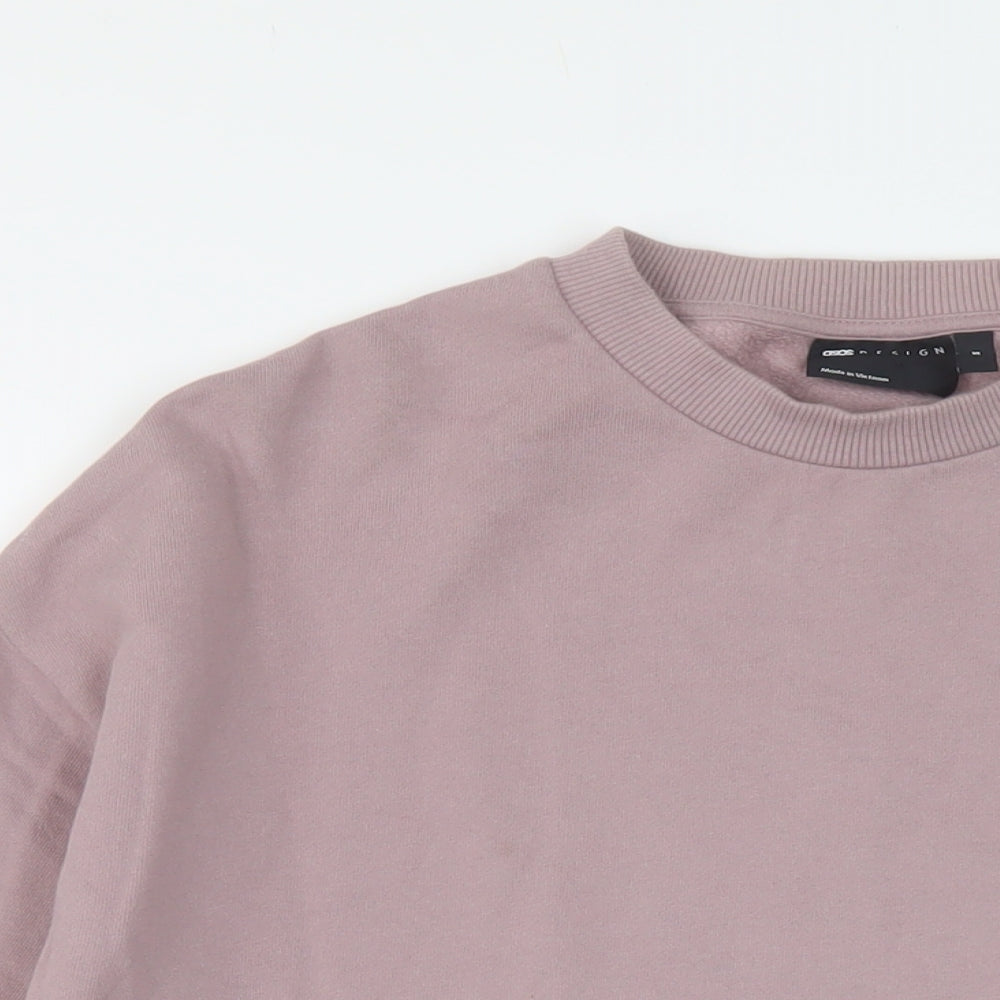ASOS Womens Pink Cotton Pullover Sweatshirt Size S Pullover
