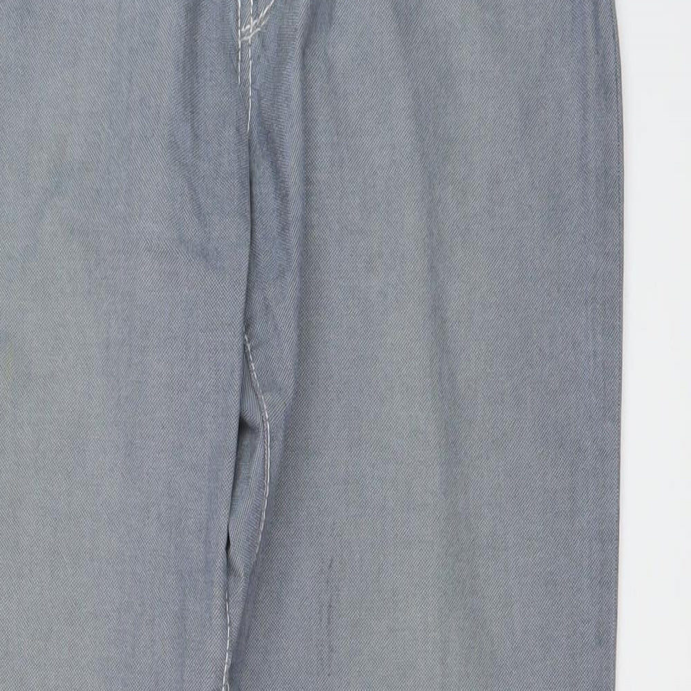 BRAX Mens Blue Cotton Straight Jeans Size 32 in L31 in Regular Button
